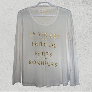White H&M Women’s Long Sleeve Shirt